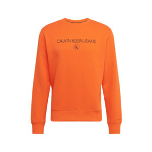 Calvin Klein Jeans Bluză de molton portocaliu / negru imagine