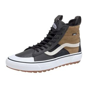 VANS Sneaker înalt negru / alb / brocart / gri metalic imagine