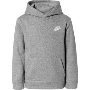 Nike Sportswear Bluză de molton 'Club' gri amestecat / alb imagine