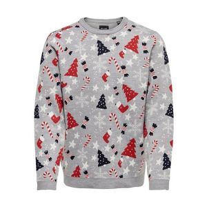 Only & Sons Pulover 'Christmas' culori mixte / gri amestecat imagine