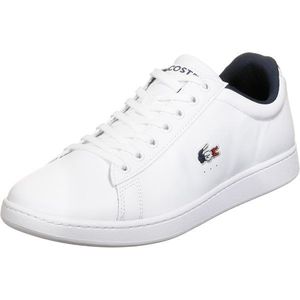 LACOSTE Sneaker low alb / navy / roșu imagine