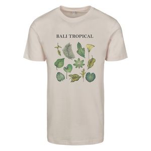 Merchcode Tricou 'Bali Tropical' roz pastel / negru / verde jad / verde deschis imagine