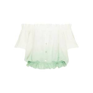 MYMO Bluză verde pastel / alb imagine