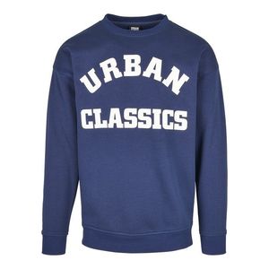 Urban Classics Bluză de molton bleumarin / alb imagine
