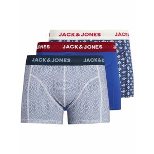 JACK & JONES Boxeri albastru / alb / roşu închis imagine
