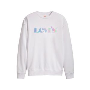 LEVI'S Bluză de molton 'RELAXED T2 GRAPHIC CREW' alb imagine