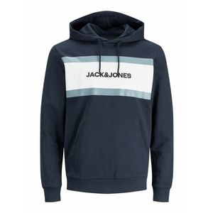 JACK & JONES Bluză de molton 'SHAKE' alb / albastru deschis / navy imagine
