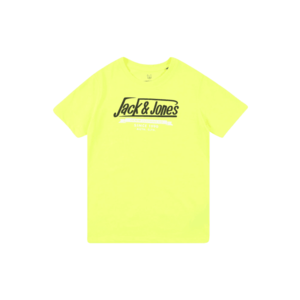 Jack & Jones Junior Tricou galben neon / negru / alb imagine
