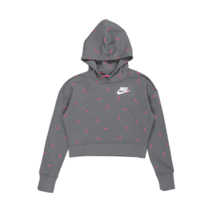 Nike Sportswear Bluză de molton roz / gri închis / alb imagine