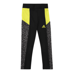 ADIDAS PERFORMANCE Pantaloni sport negru / galben neon / gri imagine