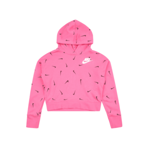 Nike Sportswear Bluză de molton roz / negru / alb imagine