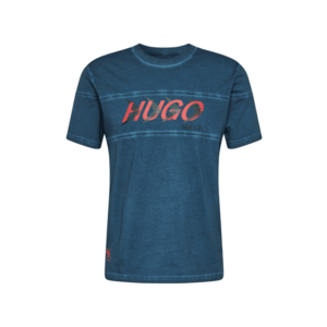 HUGO Tricou 'Dappel' albastru / roșu deschis / verde iarbă imagine