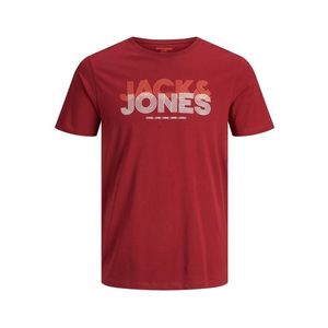 JACK & JONES Tricou roșu / alb / somon imagine