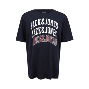 Jack & Jones Plus Tricou navy / alb / roșu vin imagine