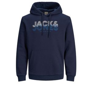 JACK & JONES Bluză de molton albastru / albastru închis / alb imagine
