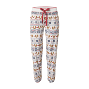 PJ Salvage Pantaloni de pijama offwhite / maro / navy / roşu închis imagine