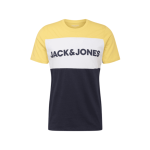 JACK & JONES Tricou galben / navy / alb imagine