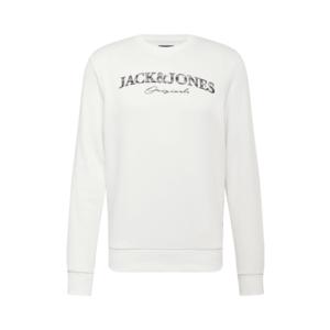 JACK & JONES Bluză de molton 'MINISTRY' offwhite / gri metalic / maro deschis imagine