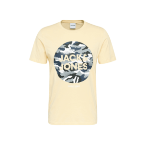 JACK & JONES Tricou 'PRIME' galben pastel / bleumarin / negru / gri / alb imagine