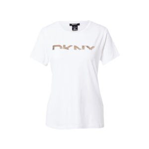 DKNY Tricou alb / maro imagine