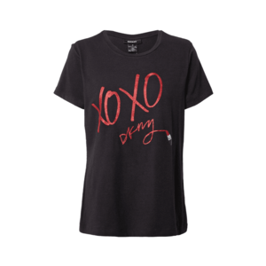 DKNY Tricou 'XO' negru / roşu închis imagine