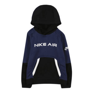 Nike Sportswear Bluză de molton 'Air' negru / albastru noapte / alb imagine