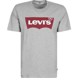 LEVI'S Tricou 'GRAPHIC SET-IN NECK GREYS' gri amestecat / roșu cireș / alb imagine