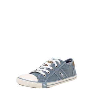 MUSTANG Sneaker low albastru deschis / alb / maro imagine