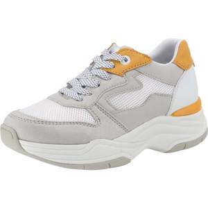 TOM TAILOR Sneaker low gri / portocaliu / alb imagine