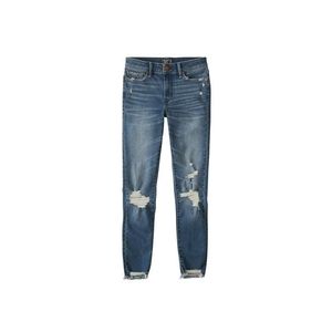 Abercrombie & Fitch Jeans 'LD17-MED DEST HARPER LR ANKLE' denim albastru imagine