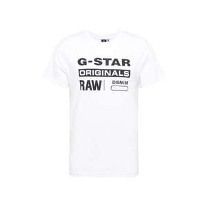 G-Star RAW Tricou 'Graphic 8' alb / albastru închis imagine