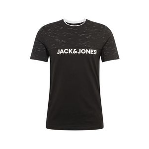 JACK & JONES Tricou 'FRANK' negru / alb imagine