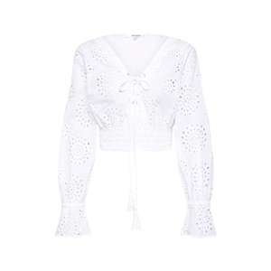 Missguided Top 'BRODERIE ANGLAIS' alb imagine