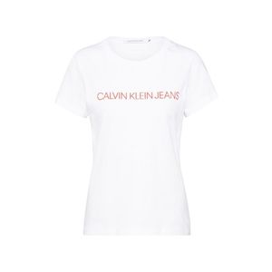 Calvin Klein Tricou 'INSTITUTIONAL LOGO SLIM FIT TEE' alb / roșu imagine