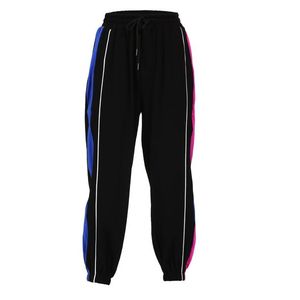 myMo ATHLSR Pantaloni sport negru / albastru / roz imagine