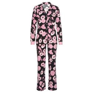 LASCANA Pijama alb / negru / roz imagine