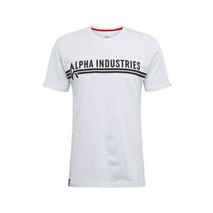 ALPHA INDUSTRIES Tricou 'Alpha Industries T' negru / alb imagine