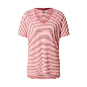 Tommy Jeans Tricou alb / roz imagine