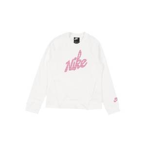 Nike Sportswear Bluză de molton alb / roz imagine