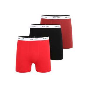 NU-IN Boxeri roșu / negru / roșu ruginiu / alb imagine