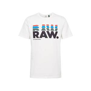 G-Star RAW Tricou 'Graphic' alb / negru / oliv / albastru cer / roșu imagine