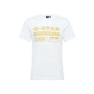 G-Star RAW Tricou galben / alb imagine