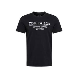 TOM TAILOR Tricou negru / alb imagine