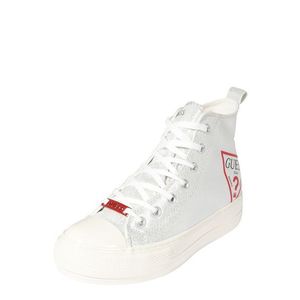 GUESS Sneaker înalt argintiu / negru / roșu / alb imagine