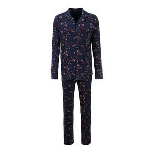 SCHIESSER Pijama lungă negru / albastru închis / roșu / alb imagine