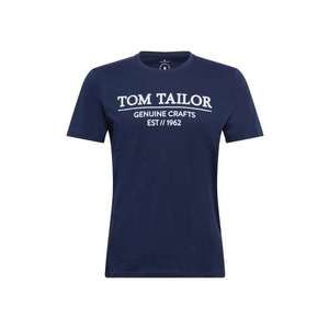 TOM TAILOR Tricou albastru închis / alb imagine
