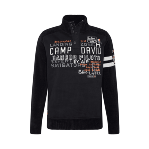 CAMP DAVID Pulover negru / alb / portocaliu / gri imagine