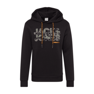 JACK & JONES Bluză de molton 'Rad' negru / gri-maro / pudră / galben auriu imagine
