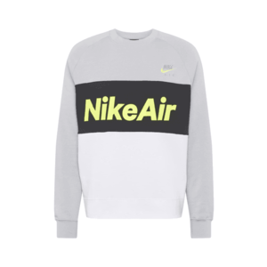 Nike Sportswear Bluză de molton gri / negru / galben neon imagine