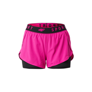 4F Pantaloni sport roz / negru imagine